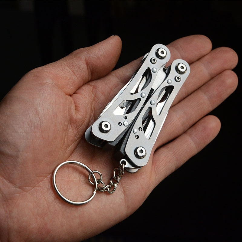 survival multi tool closed with key ring