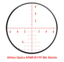 Athlon Optics Argos BTR 6-24 x 50 First Focal Plane (FFP) 30 mm Tube Illuminated APMR MIL Reticle 214061