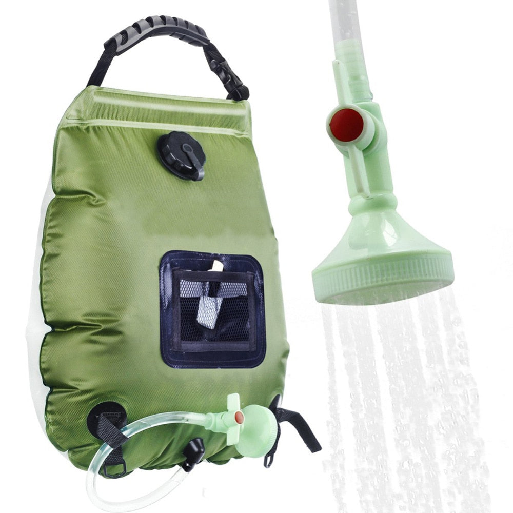 Wild Heart WILD HEART Camping Shower 22L Portable Shower for Camping with  Pressure Foot Pump and Hose - Solar Shower Bag Backpack for Campi