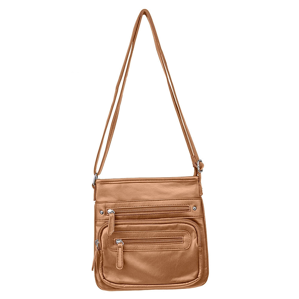 VISM by NcSTAR Concealed Carry Small Messenger Crossbody Brown