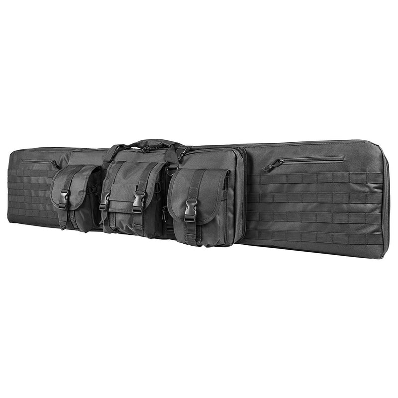 VISM by NcSTAR CVDC2946U-46 DELUXE DOUBLE RIFLE CASE (46"L X 13"H)/URBAN GRAY