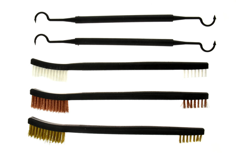 SE 7624BC-5 Gun Cleaning Set with 3 Brushes & 2 Double-Ended Picks
