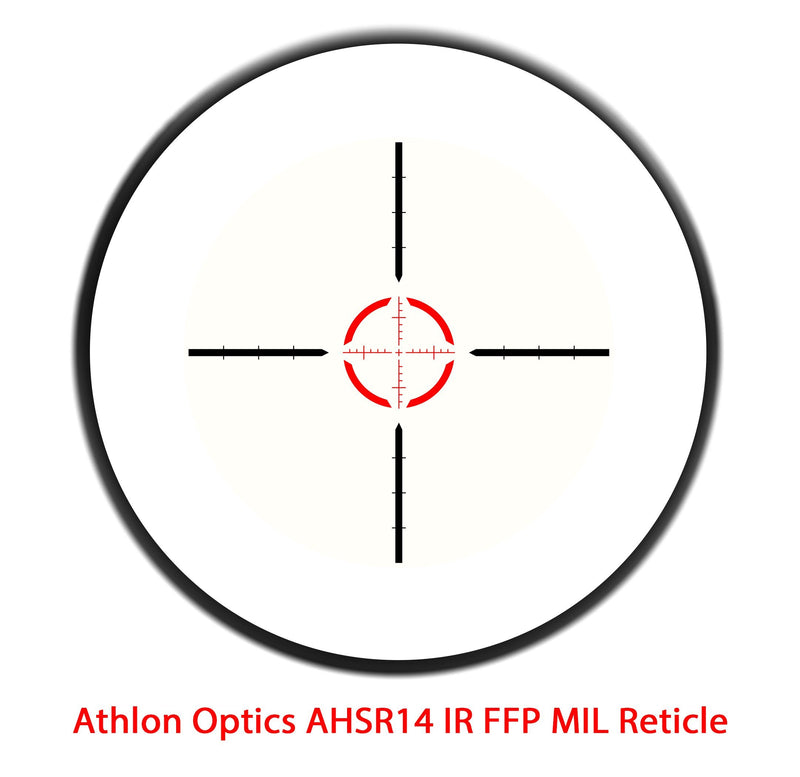 Athlon Optics Argos BTR Rifle Scope 30mm Tube 1-4x24mm FFP AHSR 14 IR MIL 214054
