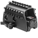 NcSTAR D3ARSGQLR2 TACTICAL GREEN DOT/3 ARMORED RAIL SYSTEM/QUICK RELEASE BUILT IN RED LASER