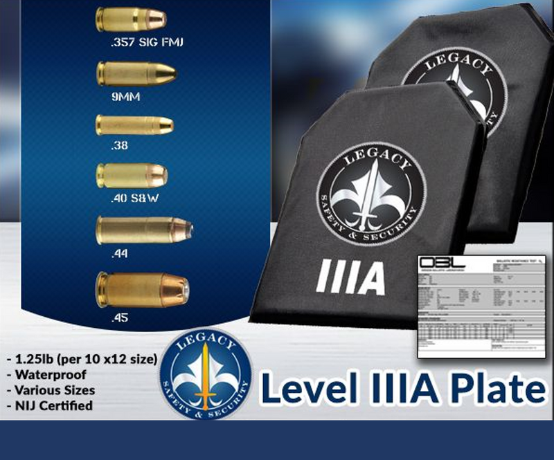 Legacy Safety & Security Dual Threat Level IIIA Panels