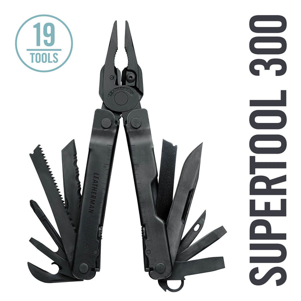 Leatherman Super Tool 300 Multitool, Black with MOLLE Sheath 831105