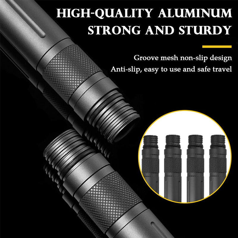 Hiking Aluminum Alloy Tactical Stick Trekking Pole Portable Camping Tactical Cane Multi-Functional Defensive Sports 2020