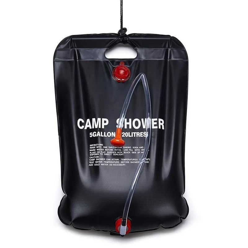 Wild Heart WILD HEART Camping Shower 22L Portable Shower for Camping with  Pressure Foot Pump and Hose - Solar Shower Bag Backpack for Campi