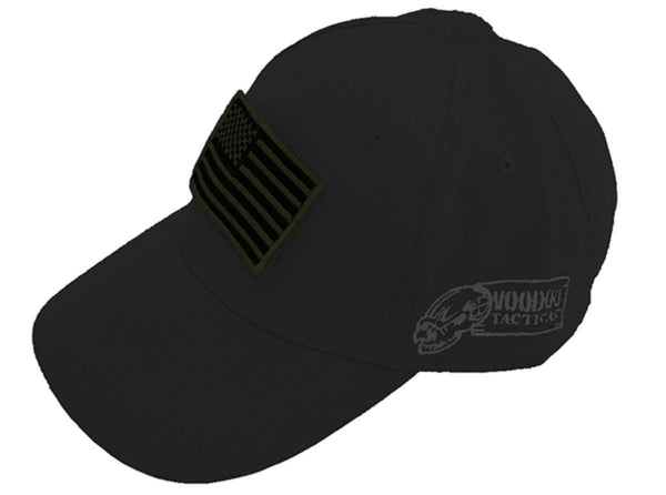 Voodoo Tactical  20-9351001000  Cap With Removable Flag Patch Black