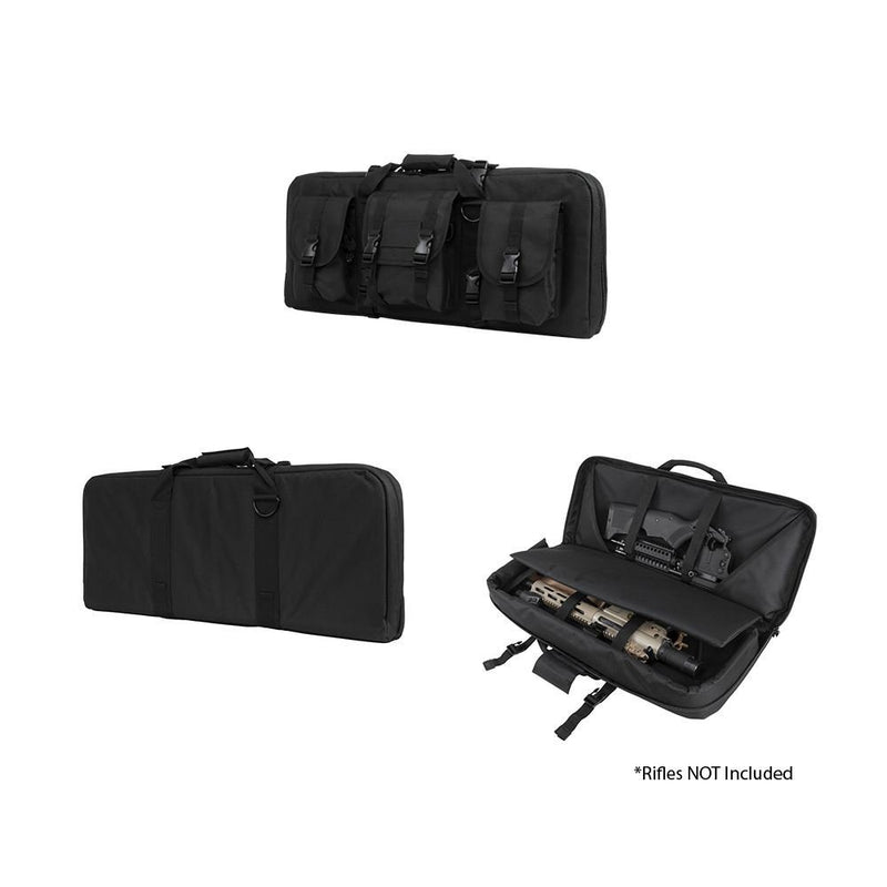 VISM by NcSTAR CVCPD2962B-28 DELUXE  CASE WITH 3 ACCESSORY POCKETS (28"L X 13"H)/ BLACK