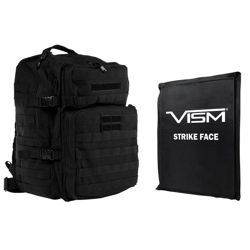 LEVEL IIIA VISM by NcSTAR BSCBAB2974-A ASSAULT BACKPACK WITH 11"x14" LEVEL IIIA SOFT BALLISTIC PANEL/ BLACK