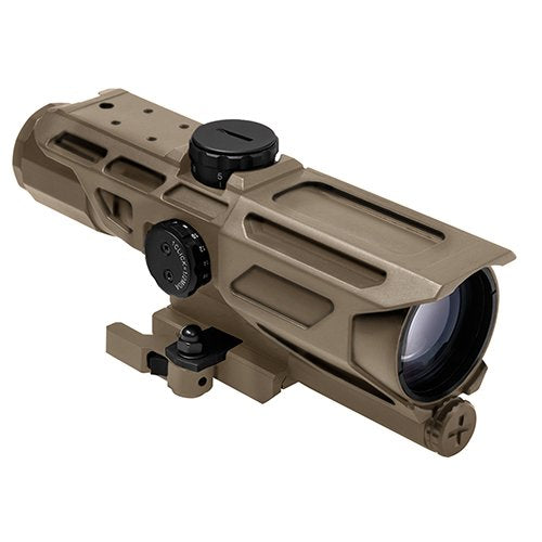 VISM by NcSTAR VSTP3940GV3T GEN3 MARK III TACTICAL 3-9X40 SCOPE/ AA BATTERY/ LOCKING QUICK RELEASE MOUNT/ P4 SNIPER/ TAN