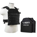 LEVEL IIIA VISM FAST PLATE CARRIER  WITH 10"x12" LEVEL IIIA SHOOTER'S CUT 2X SOFT BALLISTIC PANELS/ BLACK