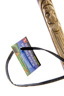 SE WS622-54MC  Natural Wood Walking Stick with Hand Carved Bearded Old Man Design, Steel Spike and Metal-Reinforced Tip Cover, 55"