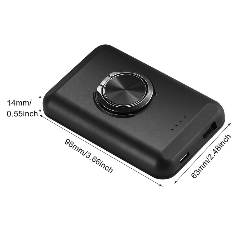 Black Wireless Mobile Power Supply Charging Power Bank