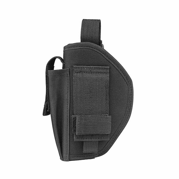 VISM by NcSTAR BELT HOLSTER WITH MAG POUCH/ RIGHT HAND/ FULL TO SUB-COMPACT SEMI AUTO SIZE/ BLACK