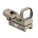 NcSTAR D4RGT RED & GREEN DOT REFLEX SIGHT /4 DIFFERENT RETICLES/WEAVER BASE/TAN