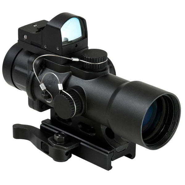 NcSTAR SEECPRQ3532GG-A COMPACT PRISMATIC OPTIC (CPO) 3.5X32 WITH DXGAB/BLUE & GREEN ILL. URBAN TACTICAL RETICLE/GREEN LENS