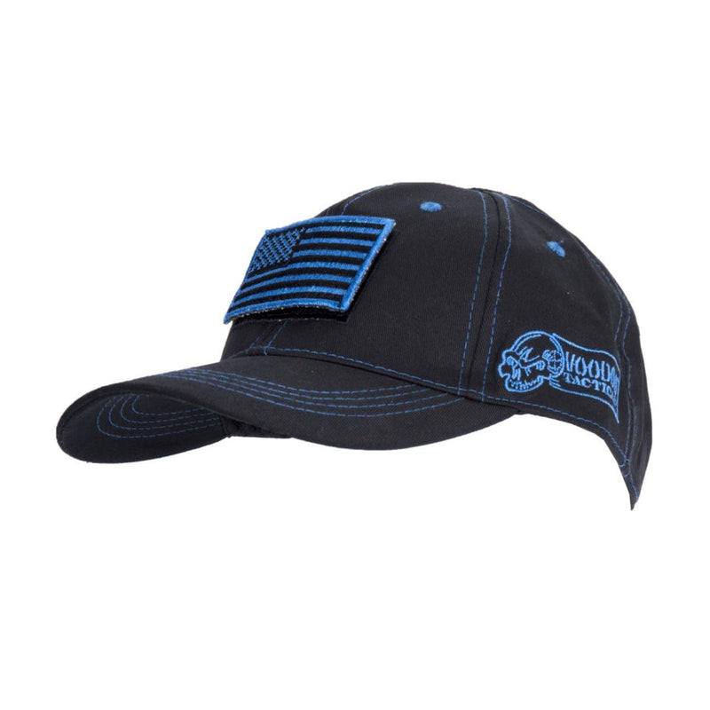 Voodoo Tactical 20-9352136000 Cap with Removable Flag Patch Black/Blue