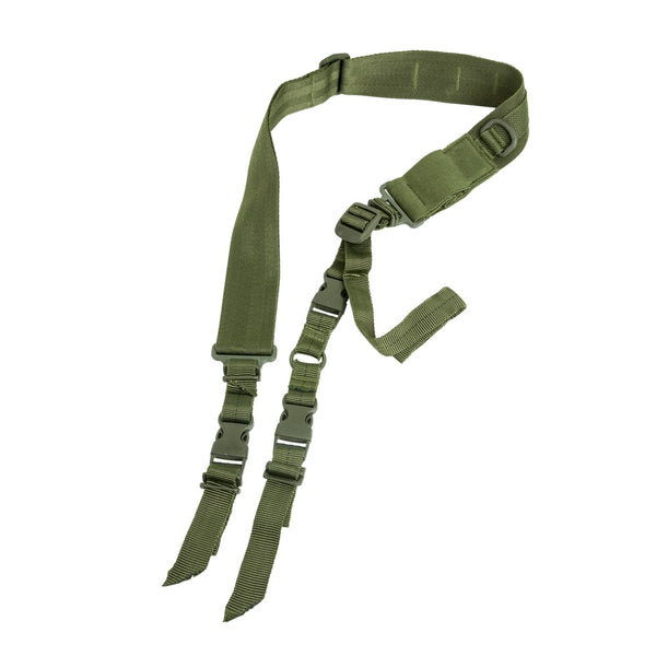 VISM by NcSTAR AARS21PG 2 POINT OR 1 POINT SLING WITH METAL SPRING CLIPS - GREEN