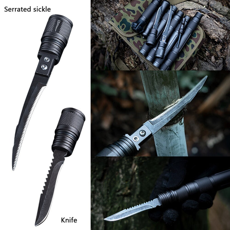 Hiking Aluminum Alloy Tactical Stick Trekking Pole Portable Camping Tactical Cane Multi-Functional Defensive Sports 2020