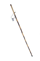SE WS622-54MC  Natural Wood Walking Stick with Hand Carved Bearded Old Man Design, Steel Spike and Metal-Reinforced Tip Cover, 55"