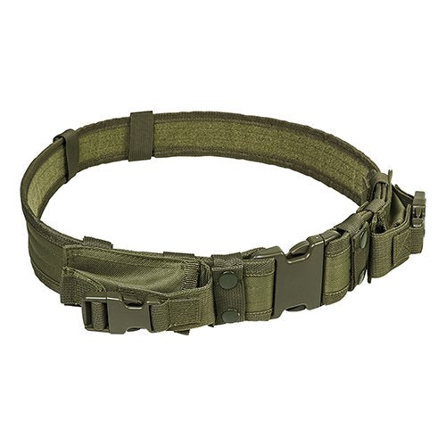 VISM by NcSTAR CVBLT2978G 2" TATICAL BELT WITH TWO POUCHES/ GREEN