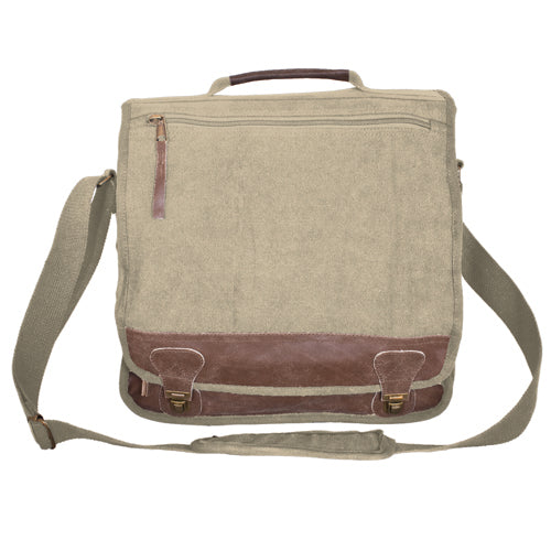 Khaki Fox Tactical Classic Euro-Style Messenger Bag