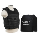 LEVEL III+ VISM by NcSTAR BPLCVPCVX2963B-A EXPERT PLATE CARRIER VEST WITH 11"X14' LEVEL III+ SHOOTERS CUT 2X HARD BALLISTIC PLATES/ BLACK