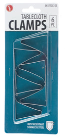 SE 9617TCC-SS 6 Piece Set Table Cloth Stainless Steel Clamps