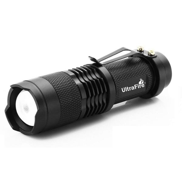 UltraFire 7w 300lm Mini Cree Led Flashlight Black
