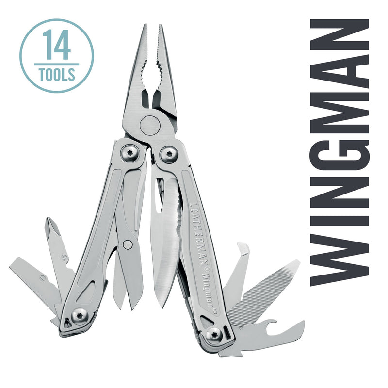 Leatherman Wingman Multitool, Stainless Steel 831426