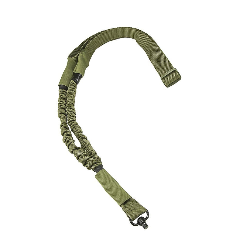 VISM by NcSTAR AQDBS1G Single Point Bungee Sling with QD Swivel - OD Green
