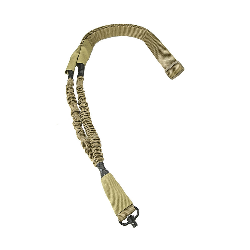 VISM by NcSTAR AQDBS1T Single Point Bungee Sling with QD Swivel - Tan