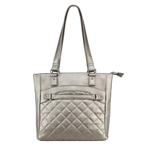 VISM by NcSTAR Concealed Carry Tote Bag BWH002 Quilted Tote Urban Gray