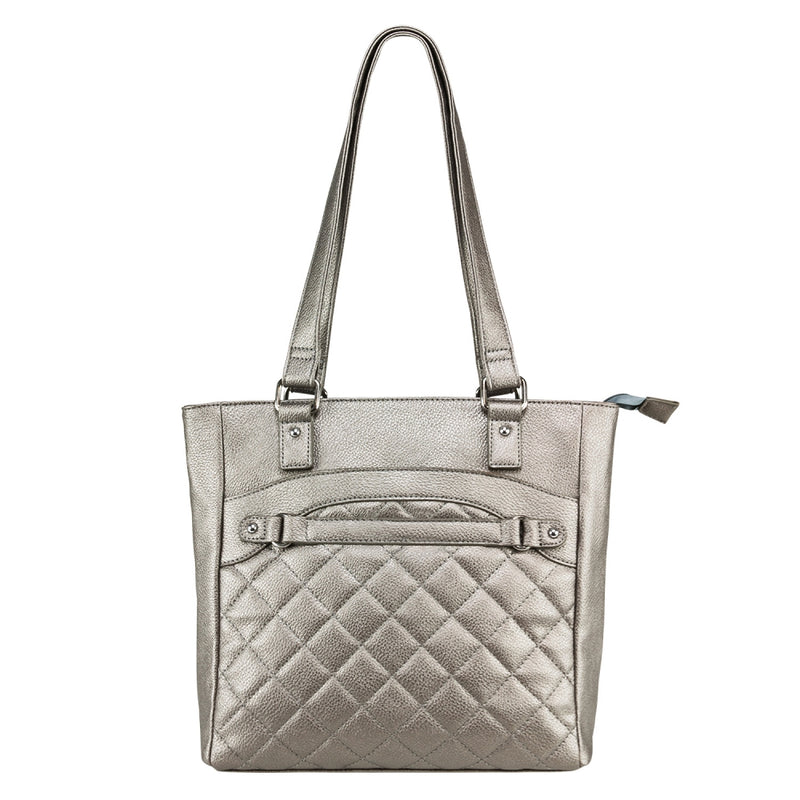 VISM by NcSTAR Concealed Carry Tote Bag BWH002 Quilted Tote Urban Gray