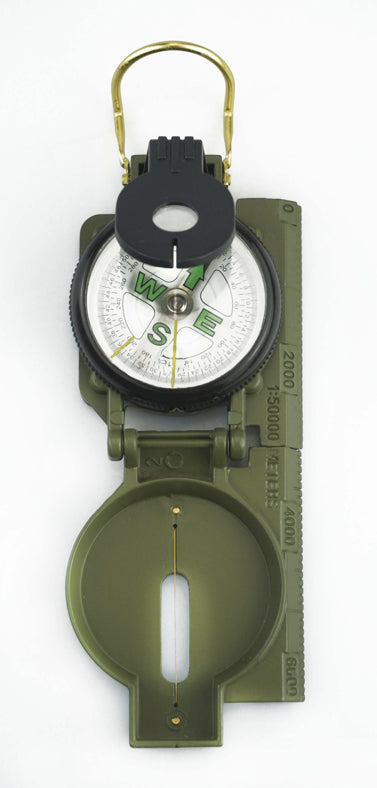 SE CC45-2A Precision Engineering Marching Lensatic Compass with Map Scale Green