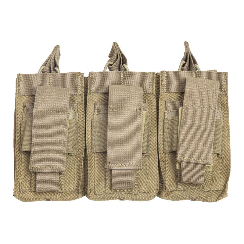 VISM by NcSTAR Triple AR/Pistol Mag Pouch - TAN