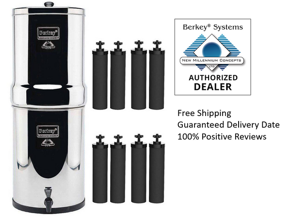 Crown Berkey CRN8X8-BB 6 Gal. Water Purifier With 8 Filters