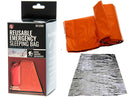 SE EB122OR Orange Heavy Duty Emergency Aluminized PE Sleeping Bag 84" x 36"
