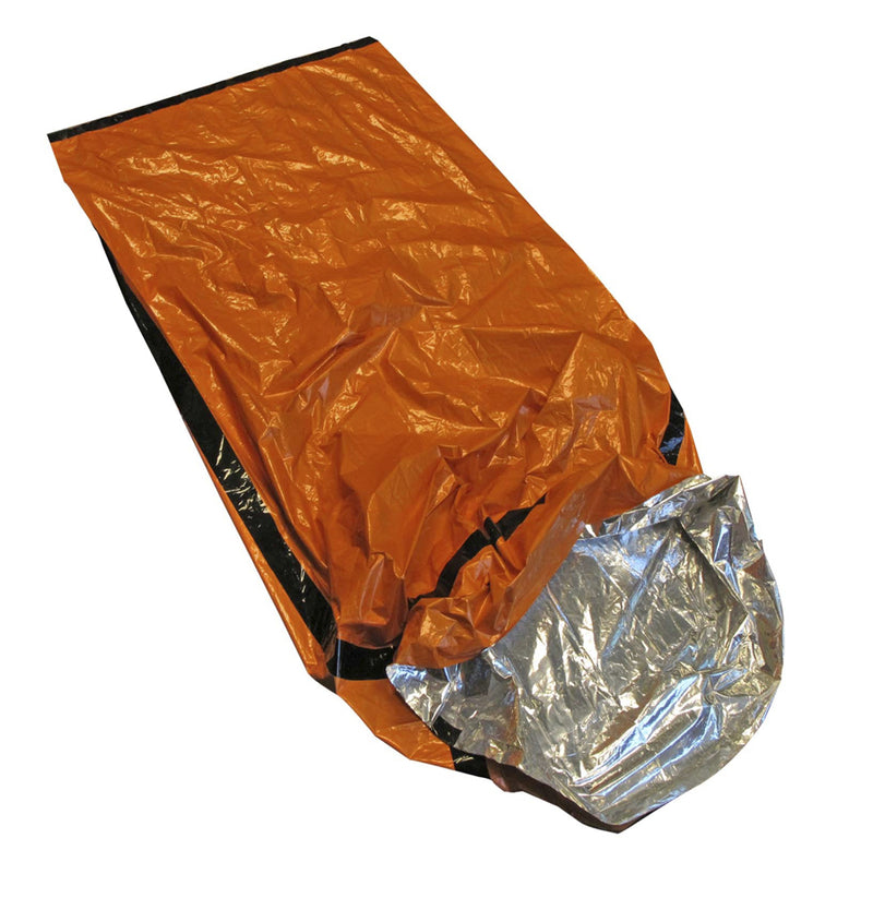 SE EB122OR Orange Heavy Duty Emergency Aluminized PE Sleeping Bag 84" x 36"