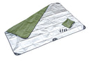 SE EB5984GN-KIT Green Extra Thick Double Sided Thermal Blanket with 4pc Set of Paracords and Pegs