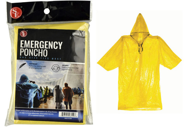 SE EP11A-Y Emergency Poncho - Yellow