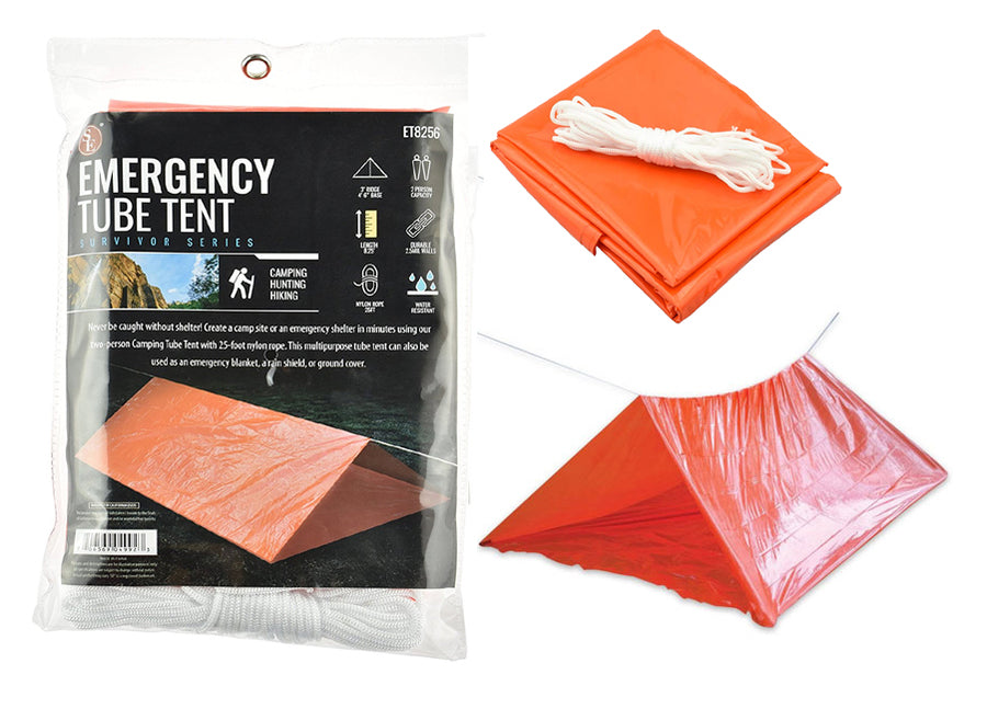 SE ET8256 Camping Tube Tent High-Visibility Orange