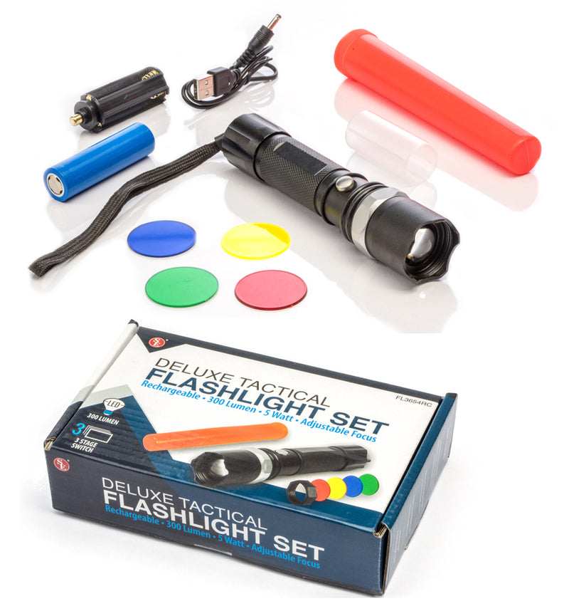 300 lumen rechargeable led flashlight SE 5-Watt Rechargeable Flashlight Set Wand 500 Lumens Rechargeable Battery Included