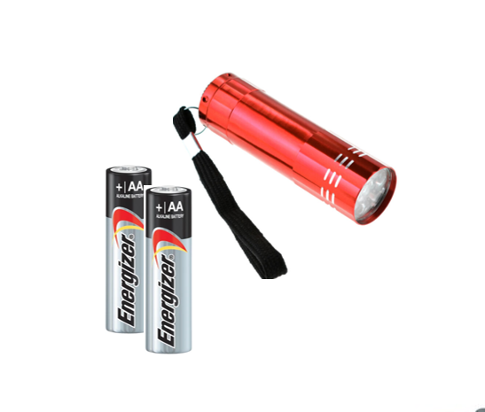 Small Flashlight and Batteries
