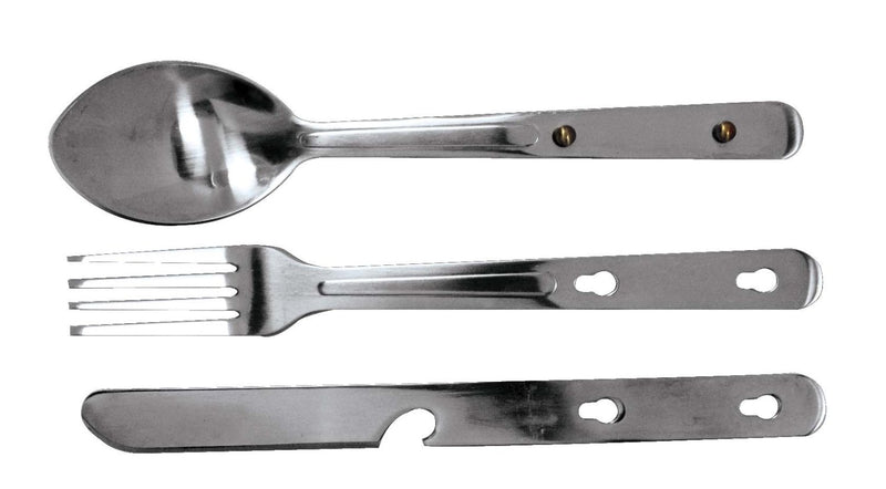 SE 4-IN-1 Stainless Steel Utensil Set Spoon Fork Knife Bottle Opener