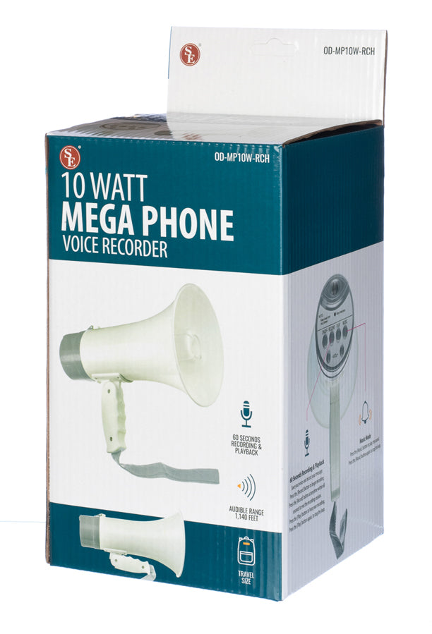 SE  OD-MP10W-RCH 10W Rechargeable Megaphone