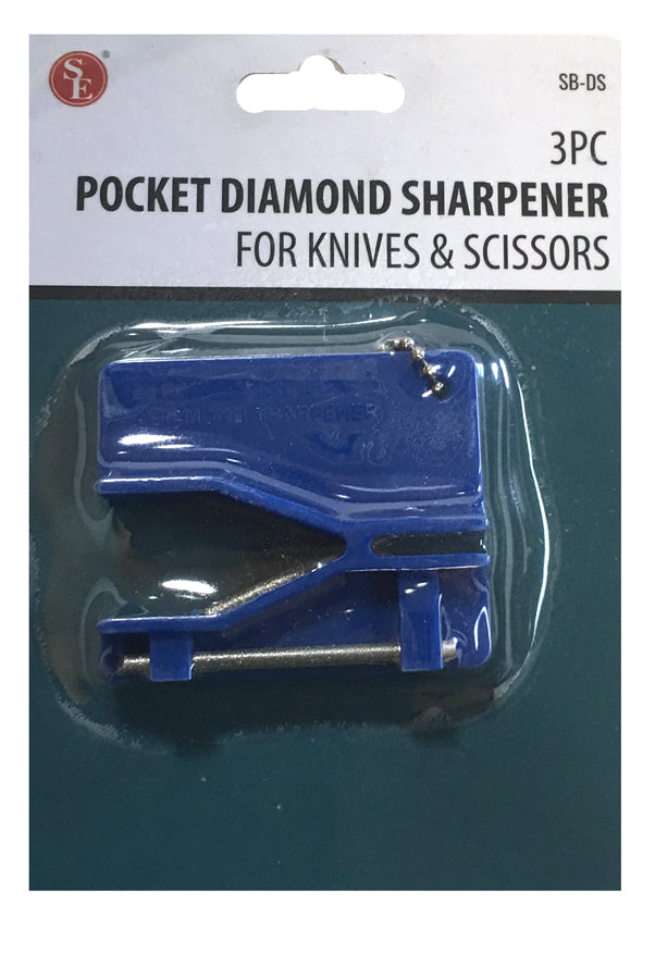 Pocket Diamond Knife & Scissor Sharpener with Key Chain