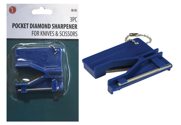 Pocket Diamond Knife & Scissor Sharpener with Key Chain